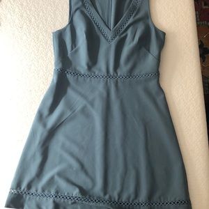Blue v neck dress blue size 10